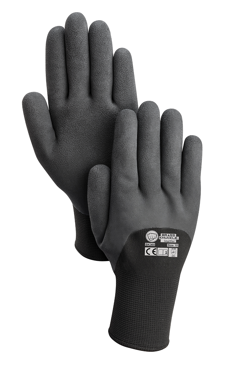 GLOVE BLACK 13G NYLON 7G;ACRYLIC BLACK LATEX PALM - Latex, Supported